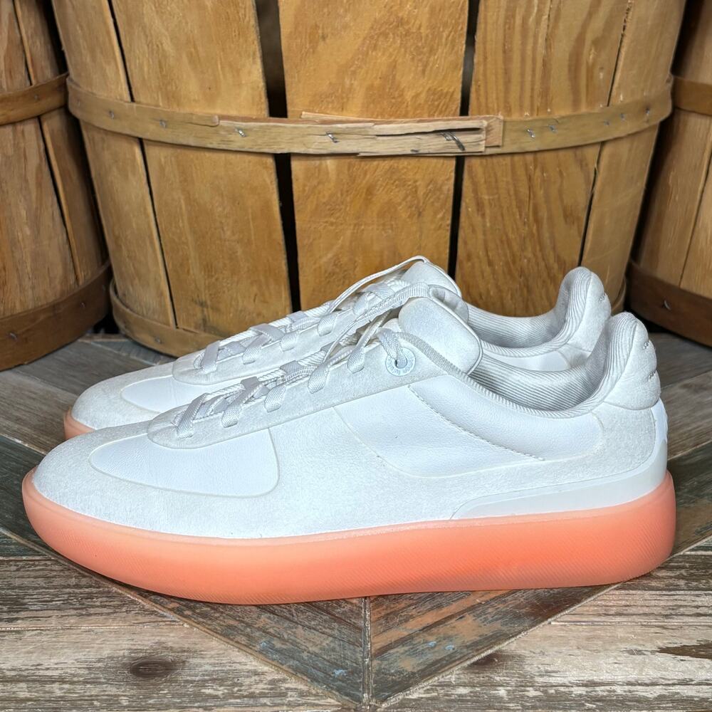 Lululemon Cityverse White Leather Juicy Peach Comfort Sneakers Womens Size 8 - Picture 2 of 12